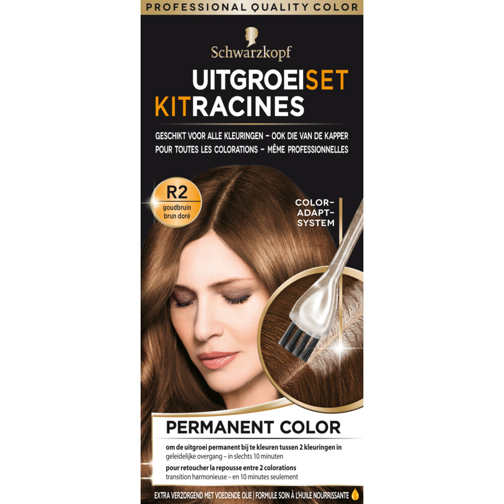 Schwarzkopf Uitgroeiset Haarverf Goudbruin R21 set