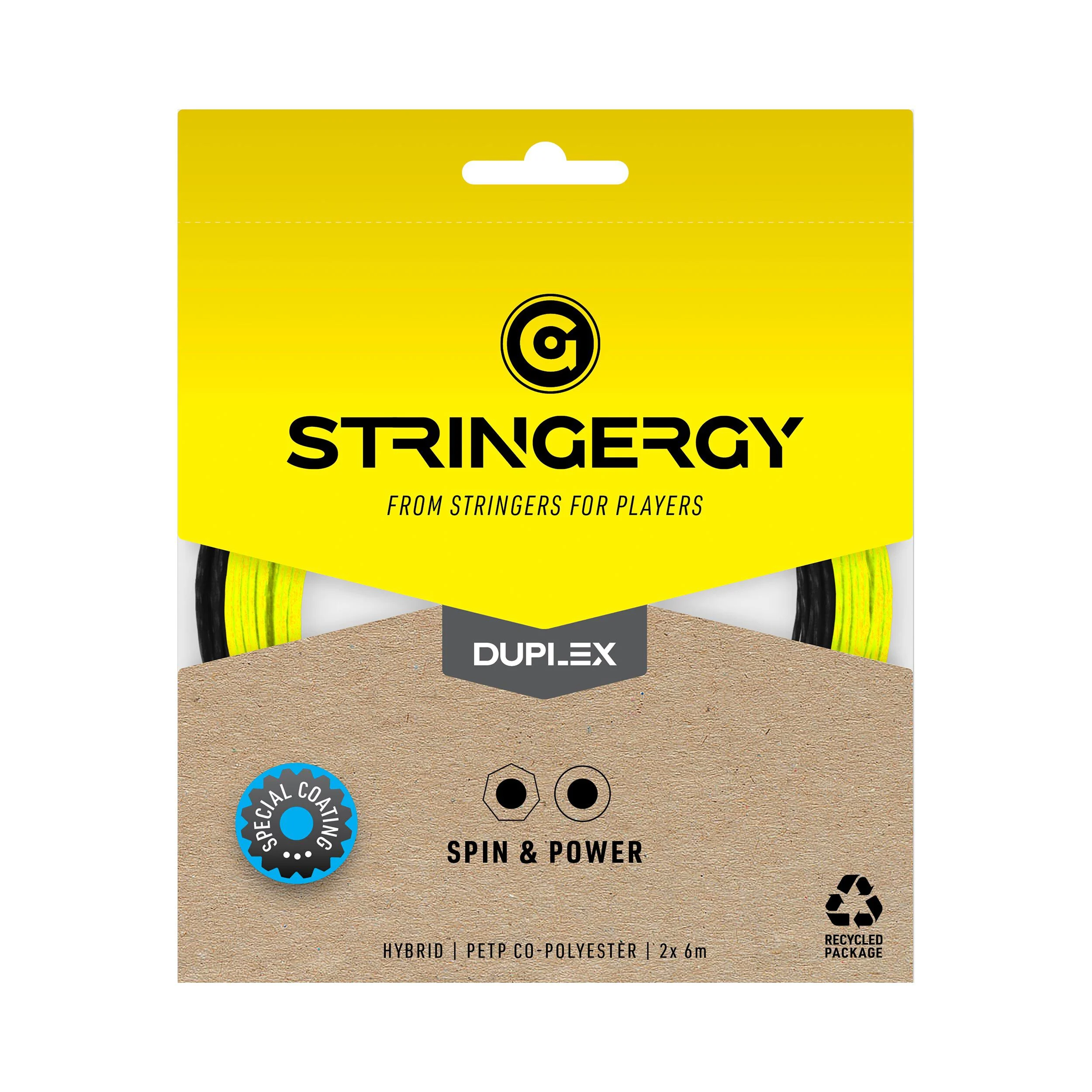 Stringergy Duplex Cordage En Garniture 2x 6m - Noir , Jaune