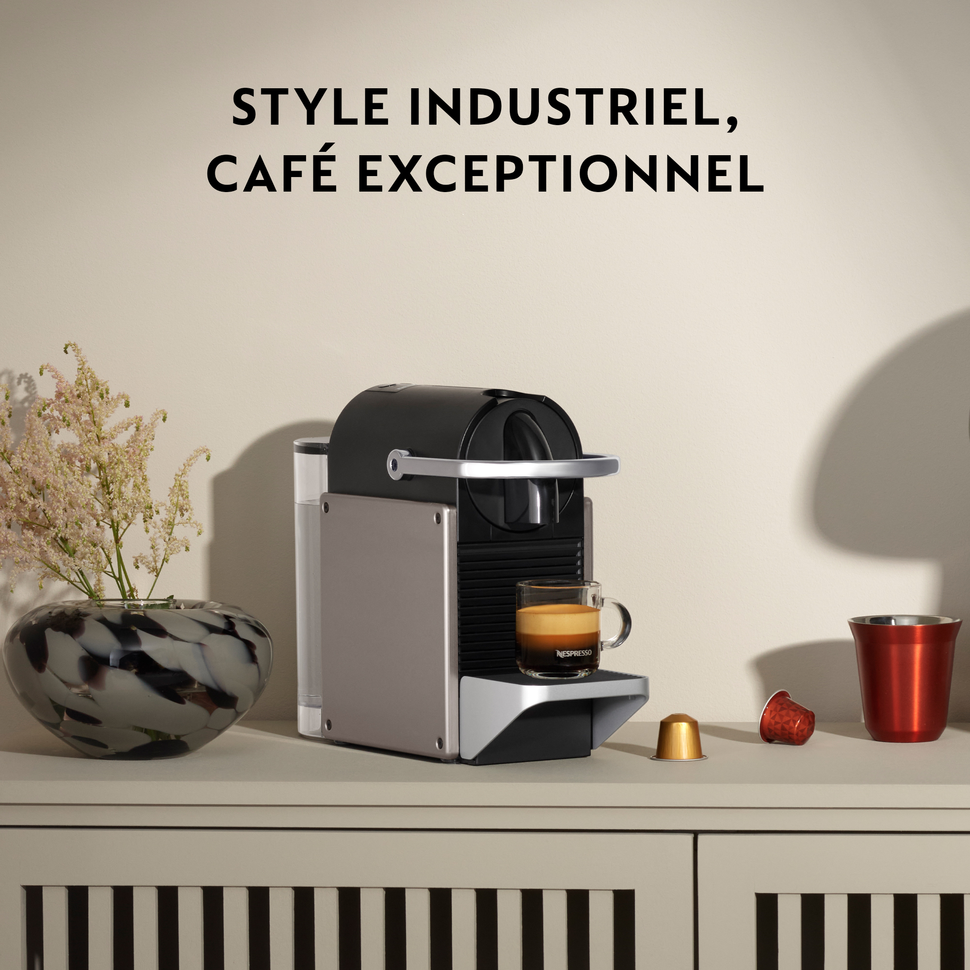 Nespresso Pixie Redesign by Krups, Titane