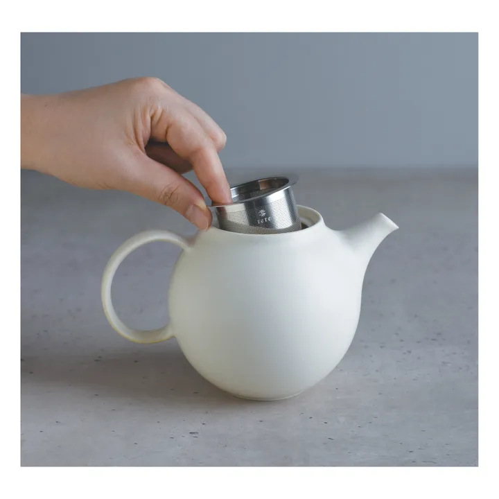Kinto Théière Pebble en porcelaine - 500 ml | Blanc