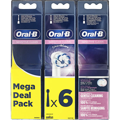 Oral-B Sensitive Clean tandbørstehoveder 6-pak