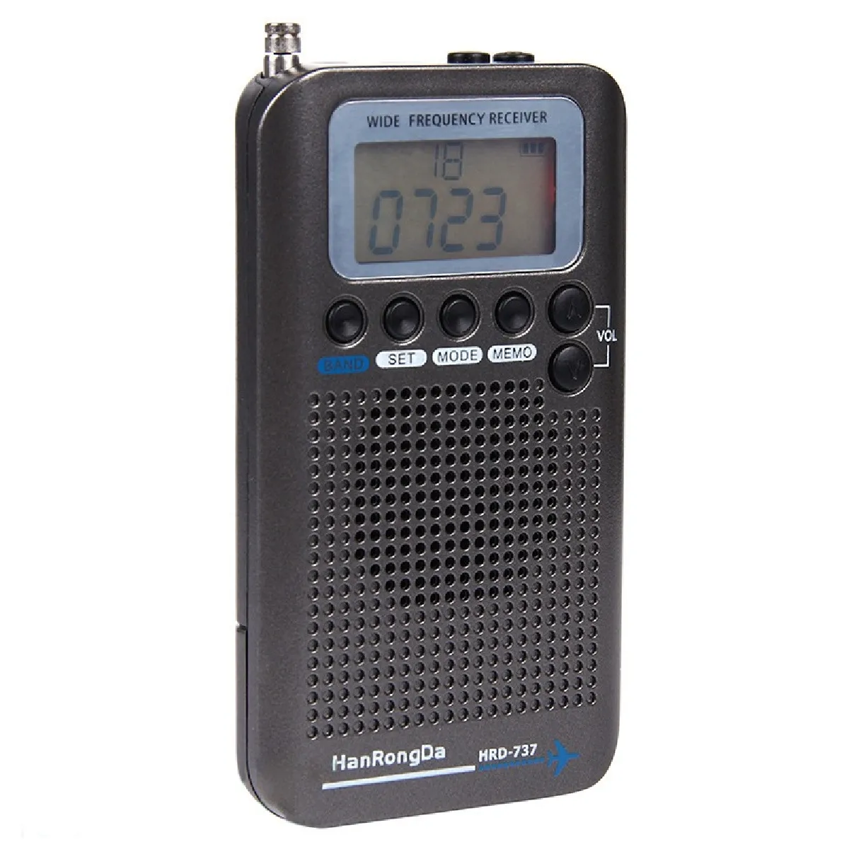 Universal Hanrongda HRD 737 - Radio Portable Avion - Gris