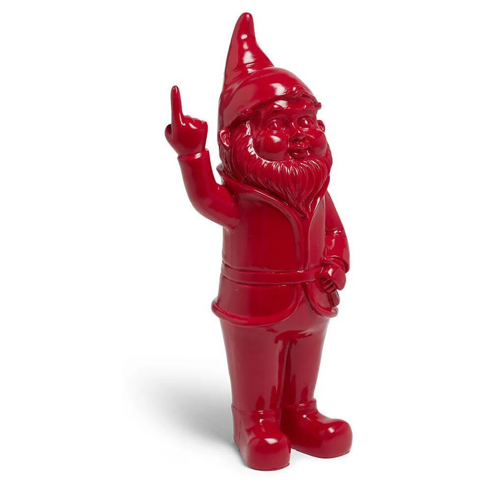 Nain décoratif H35cm plastique rouge