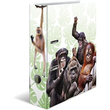 HERMA Motiv-Ordner DIN A4 Exotische Tiere, Affenbande