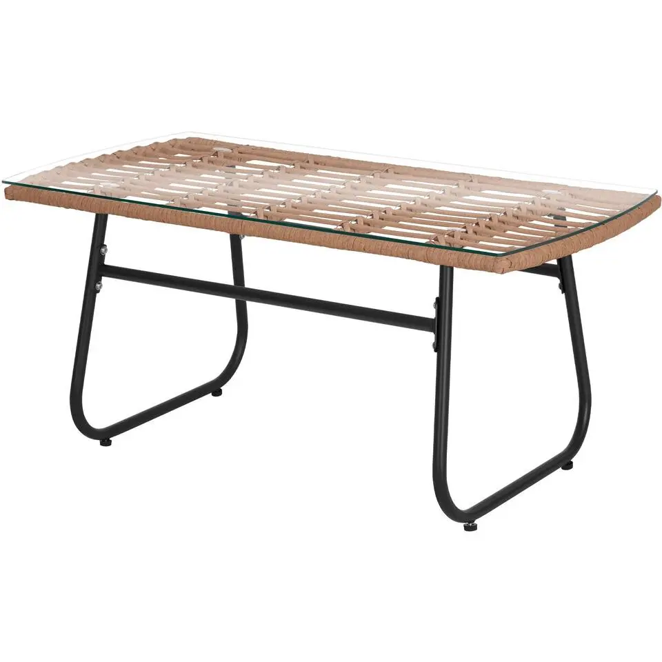 tectake Wicker zitgroep Molfetta XL voor 4 personen, Natuur