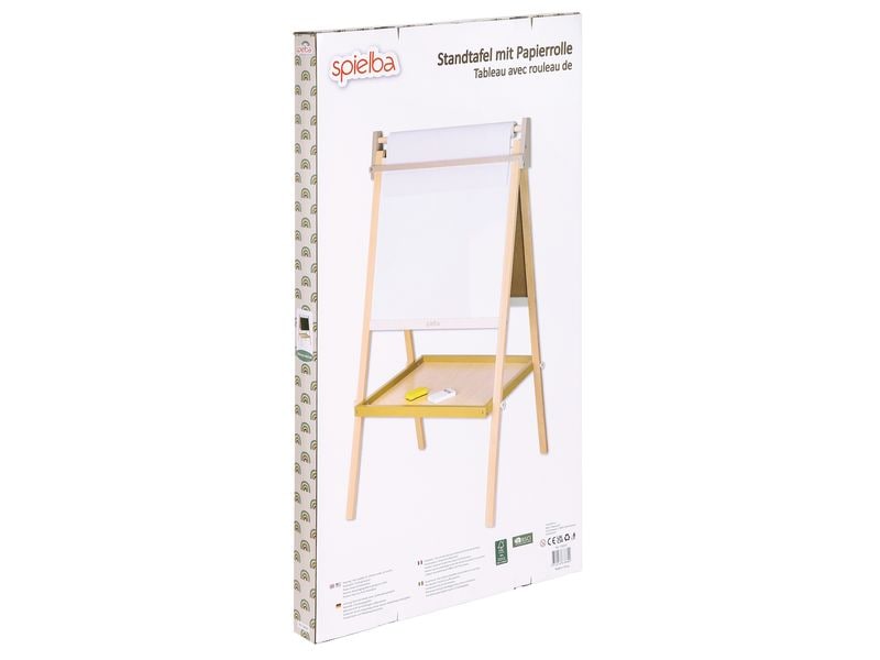 Spielba Holzspielwaren Standtafel mit Papier und Kreide Standtafel mit 2 Seiten