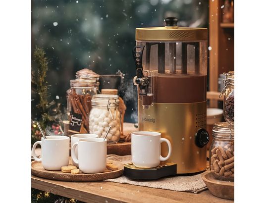 H.KOENIG - Distributeur de boisson Distributeur chocolat chaud - 3 l - or - shk804
