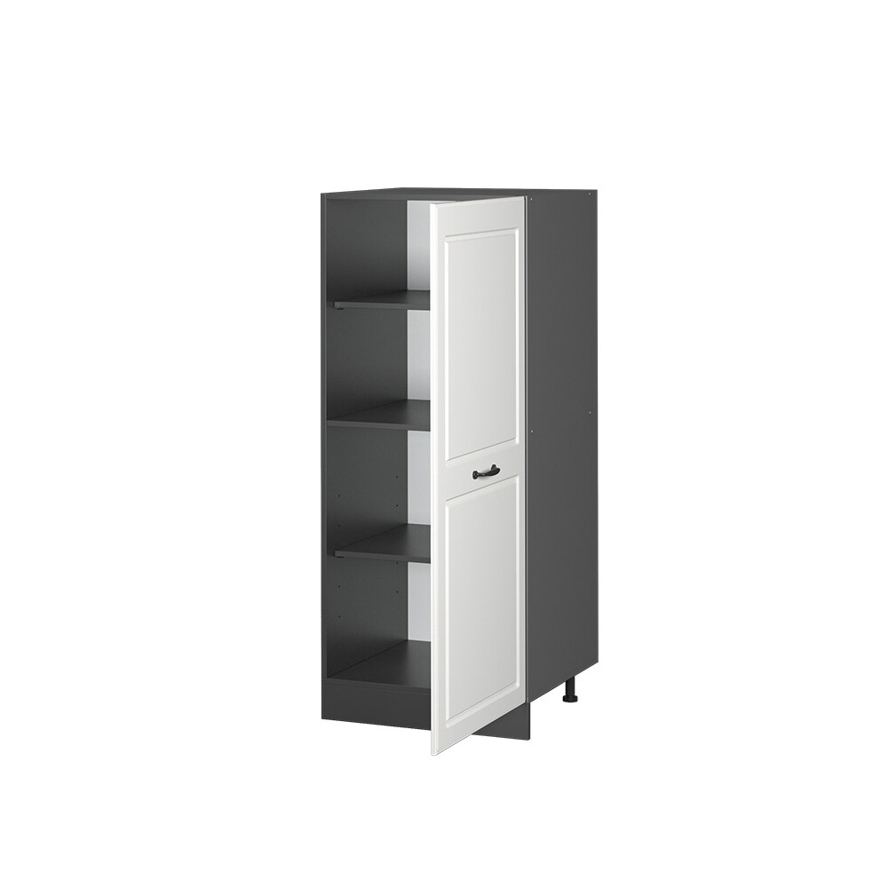 Vicco Backofenumbauschrank Küchenschrank Küchenzeile R-Line Landhaus 60 cm Anthrazit Weiß große Tür