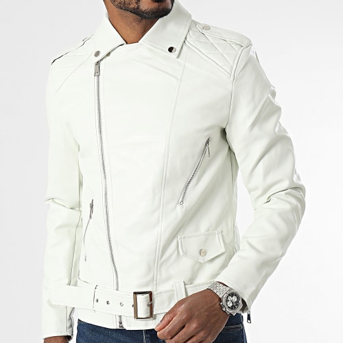 Veste Biker Blanc