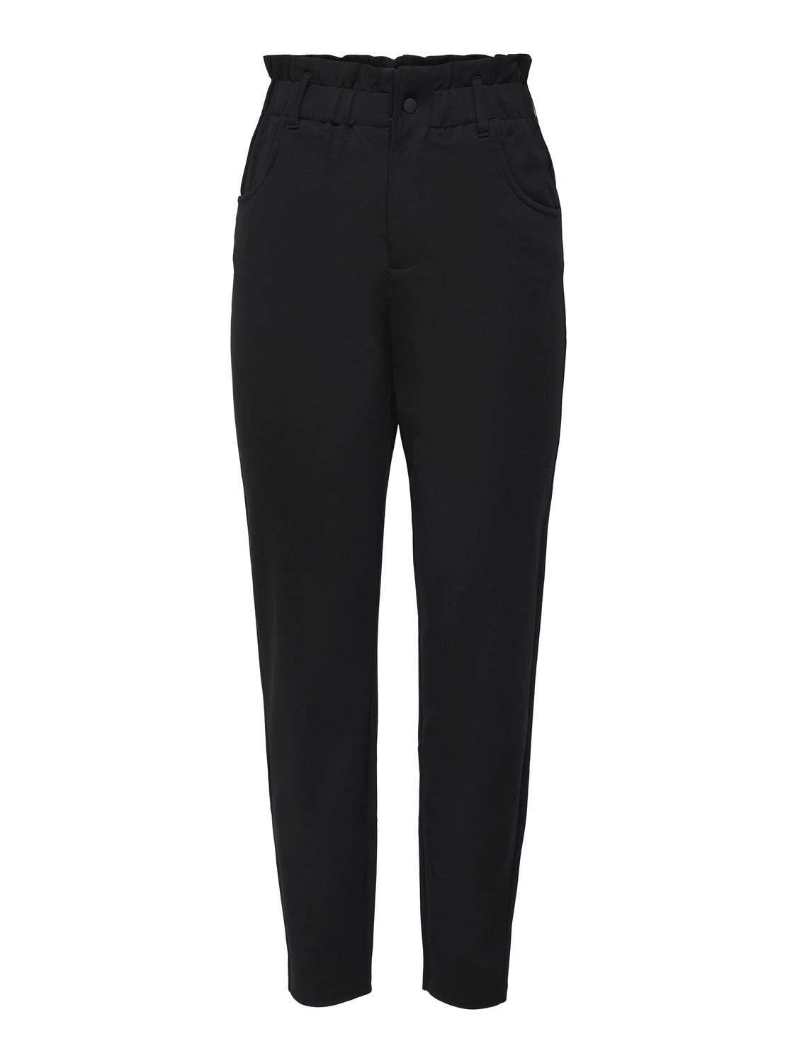 ONLPOPTRASH-OVA Hohe Taille Karotte Hose Black