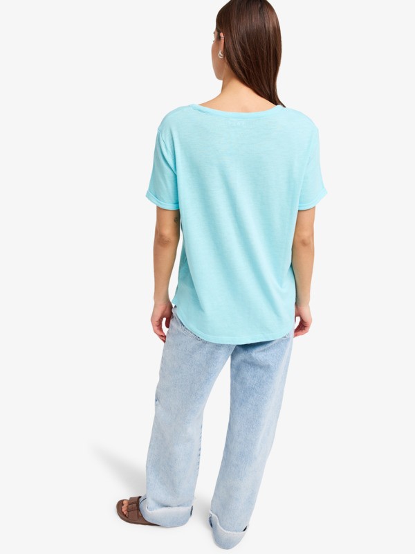 Oceanwave Regular Slub T-Shirt à manches courtes Bleu Femme