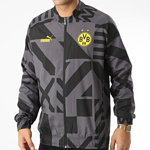Veste Zippée Borussia Dortmund Prematch 767657 Gris Noir