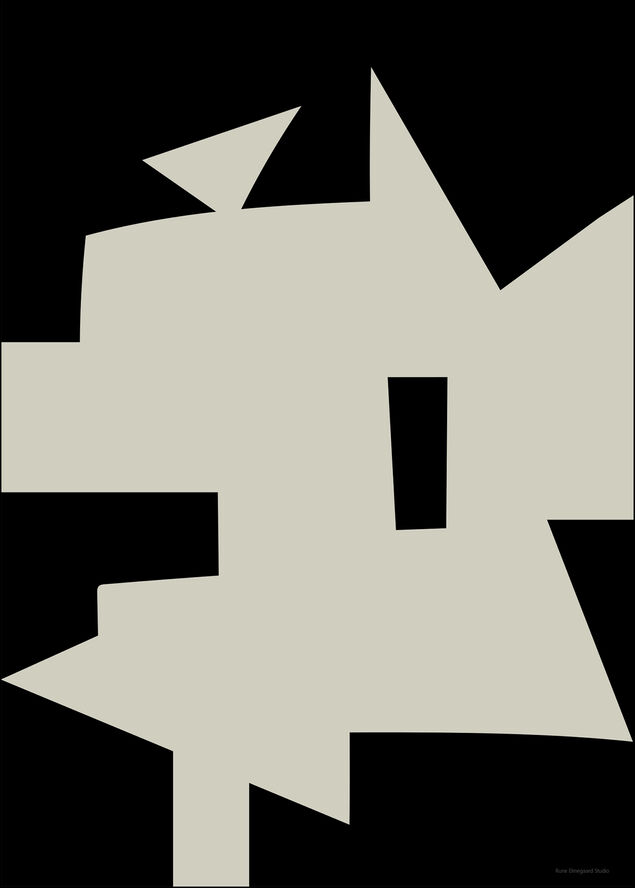 Poster & Frame Modern shape No 15 A3 Flerfarvet