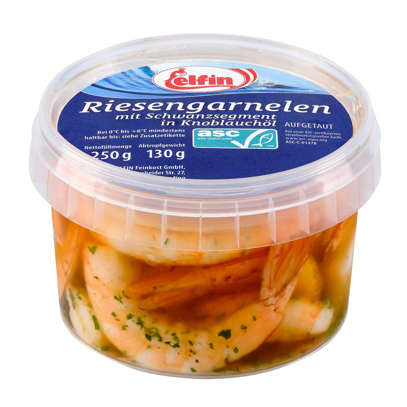 Elfin Riesengarnelen in Knoblauch