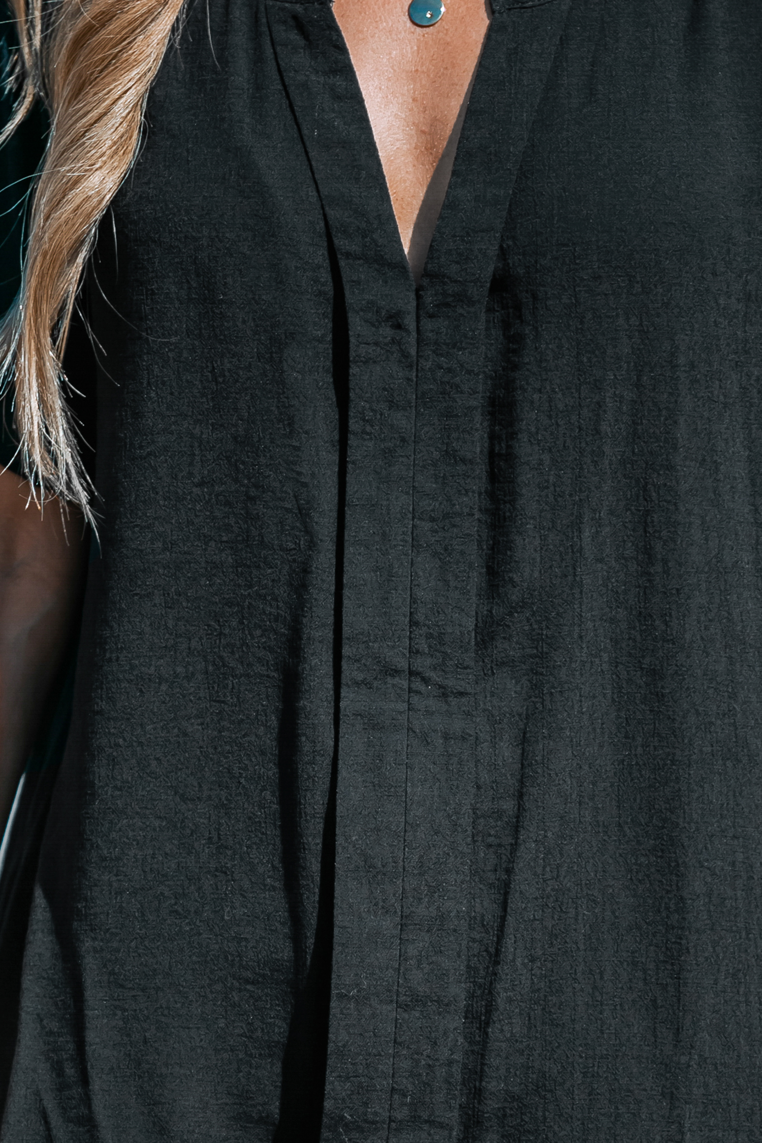 Robe t-shirt cover up mini à col en V