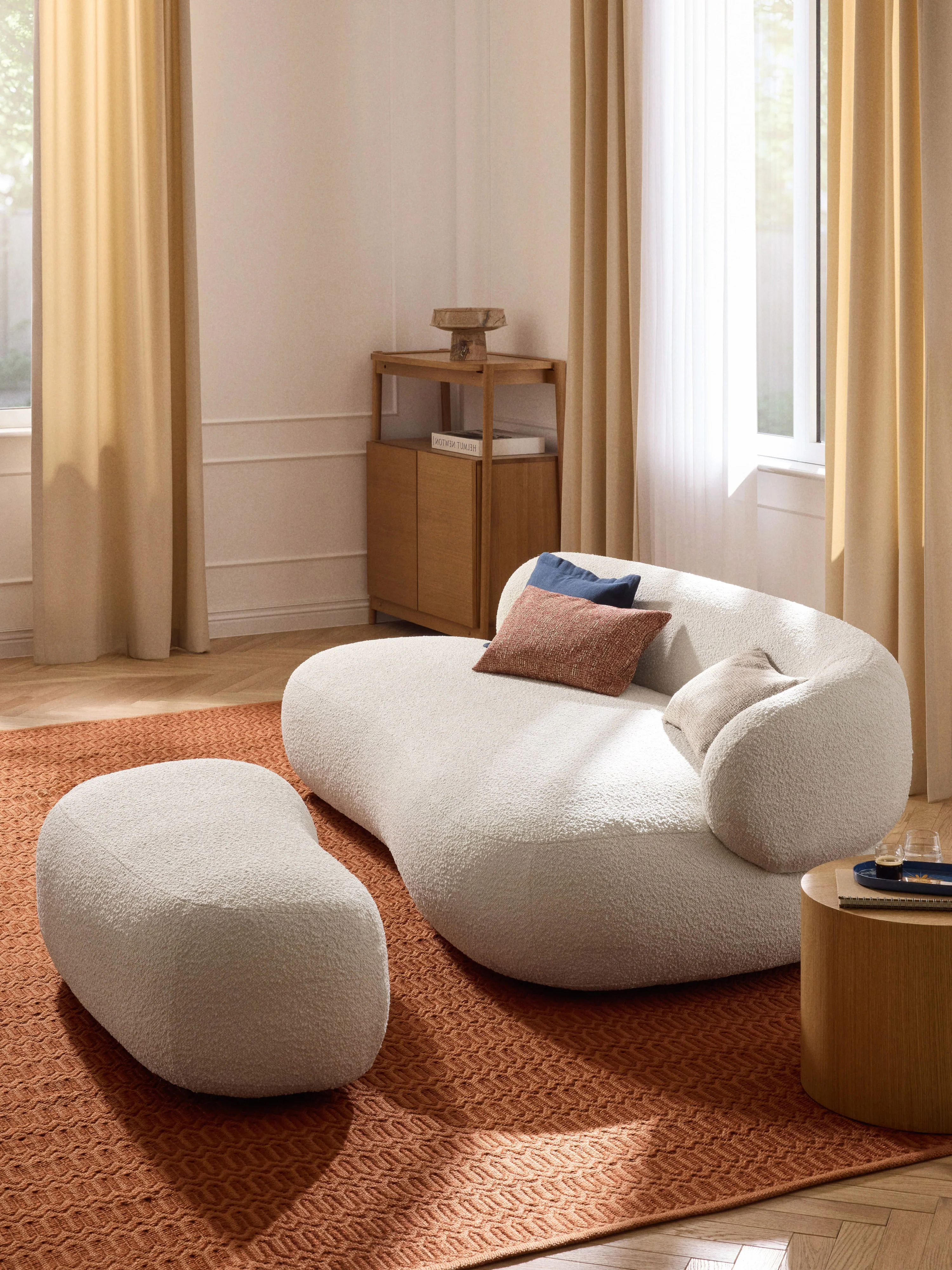 Bouclé bank Alba (3-zits)