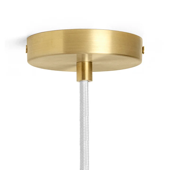 Ferm Living - Vuelta II LED Pendelleuchte, 100 cm, weiss / Messing