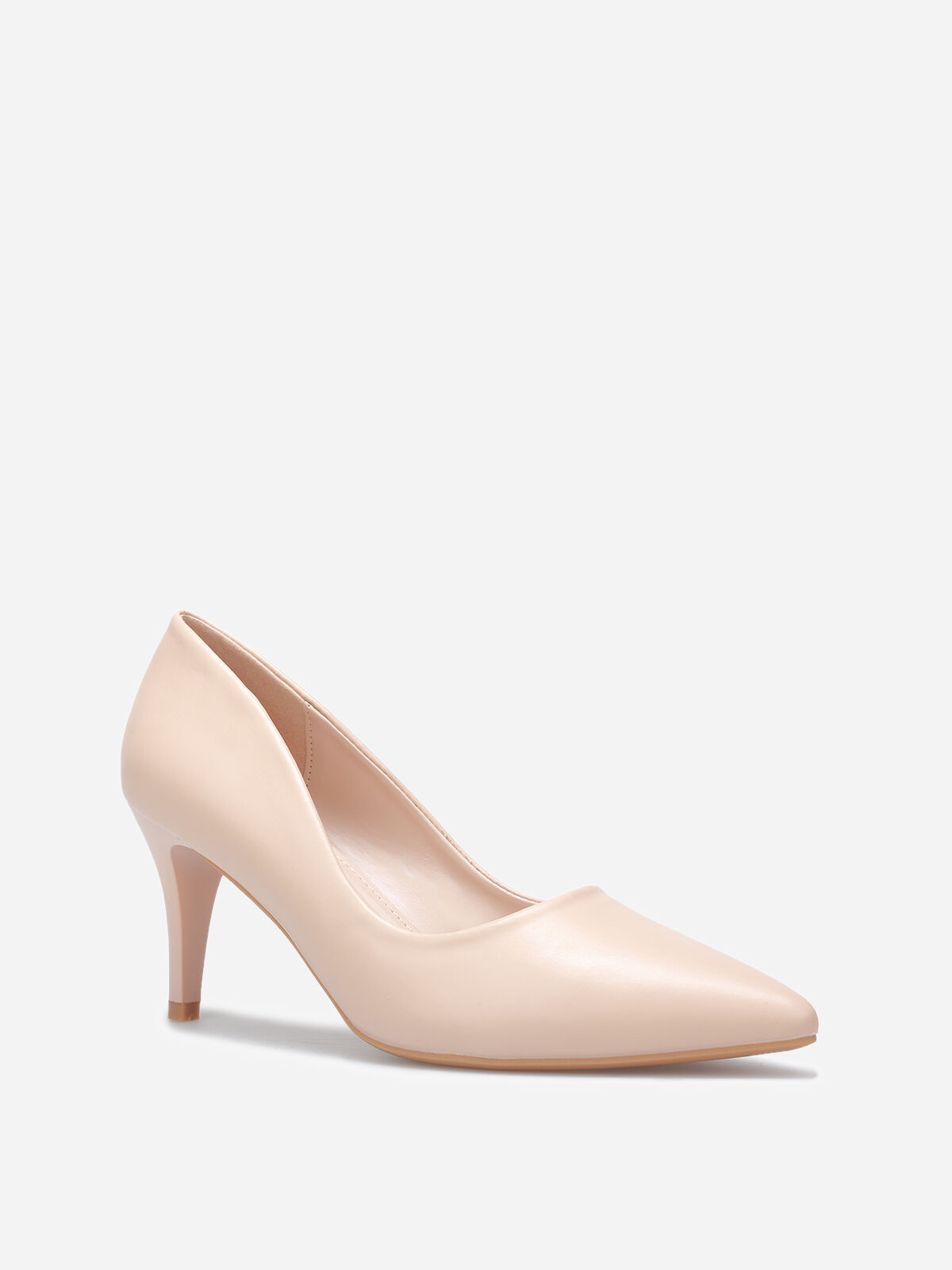 Escarpins pointus à talon fin- Nude