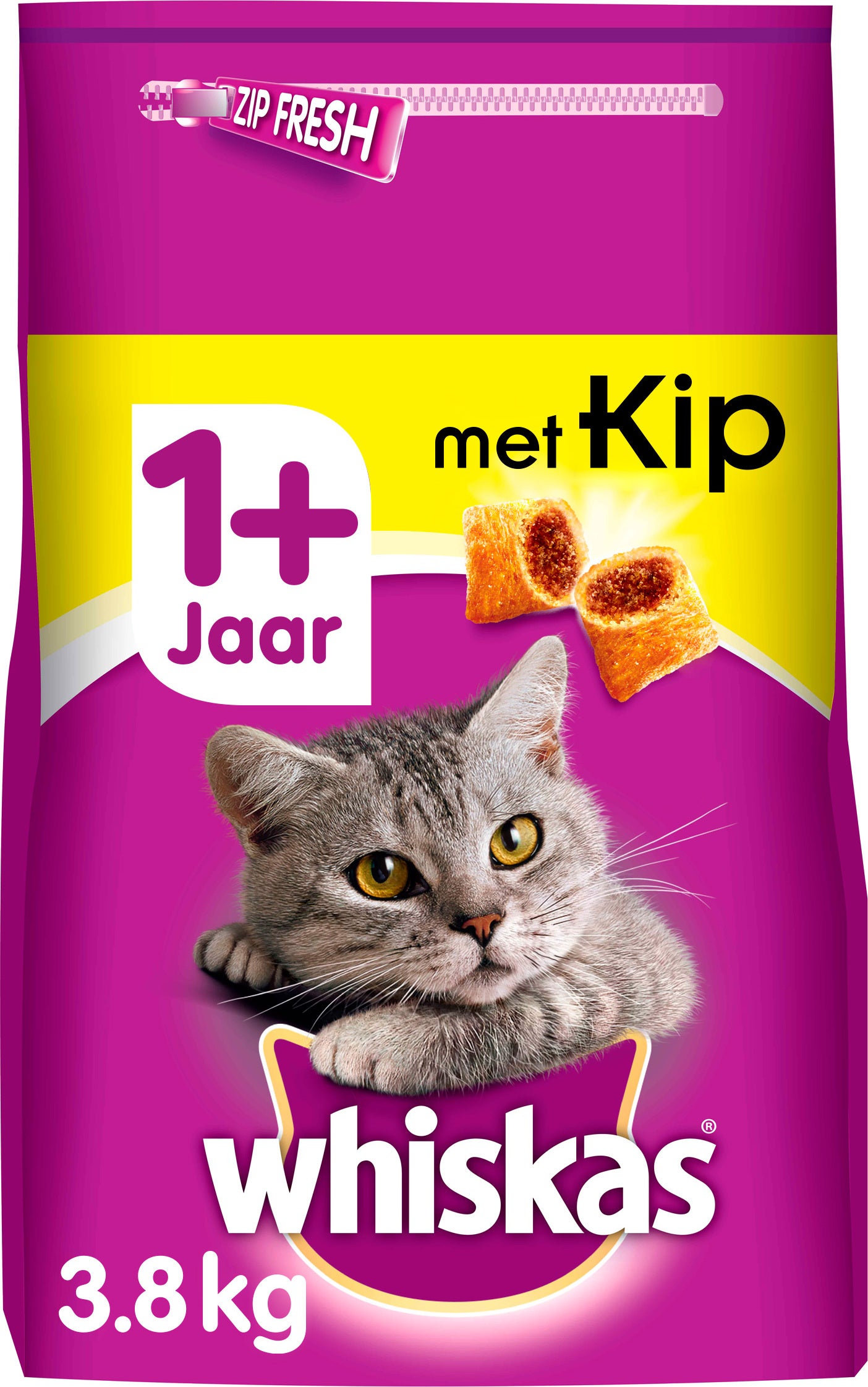 Whiskas kattenvoer adult kip 3,8 kg