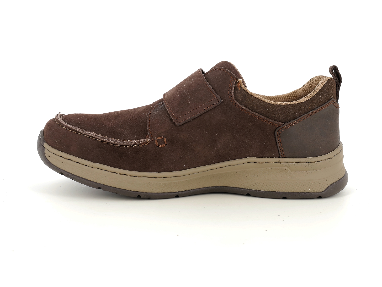 Rieker-14358 Nubuck huilé Marron Foncé