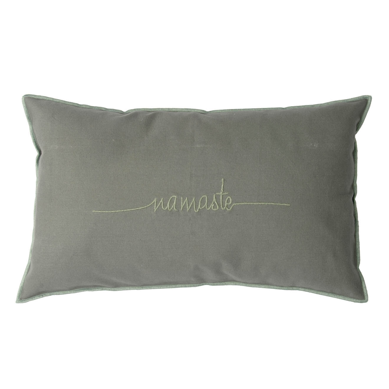 Febronie Housse de coussin Namaste jaune/kaki - 50x30 cm