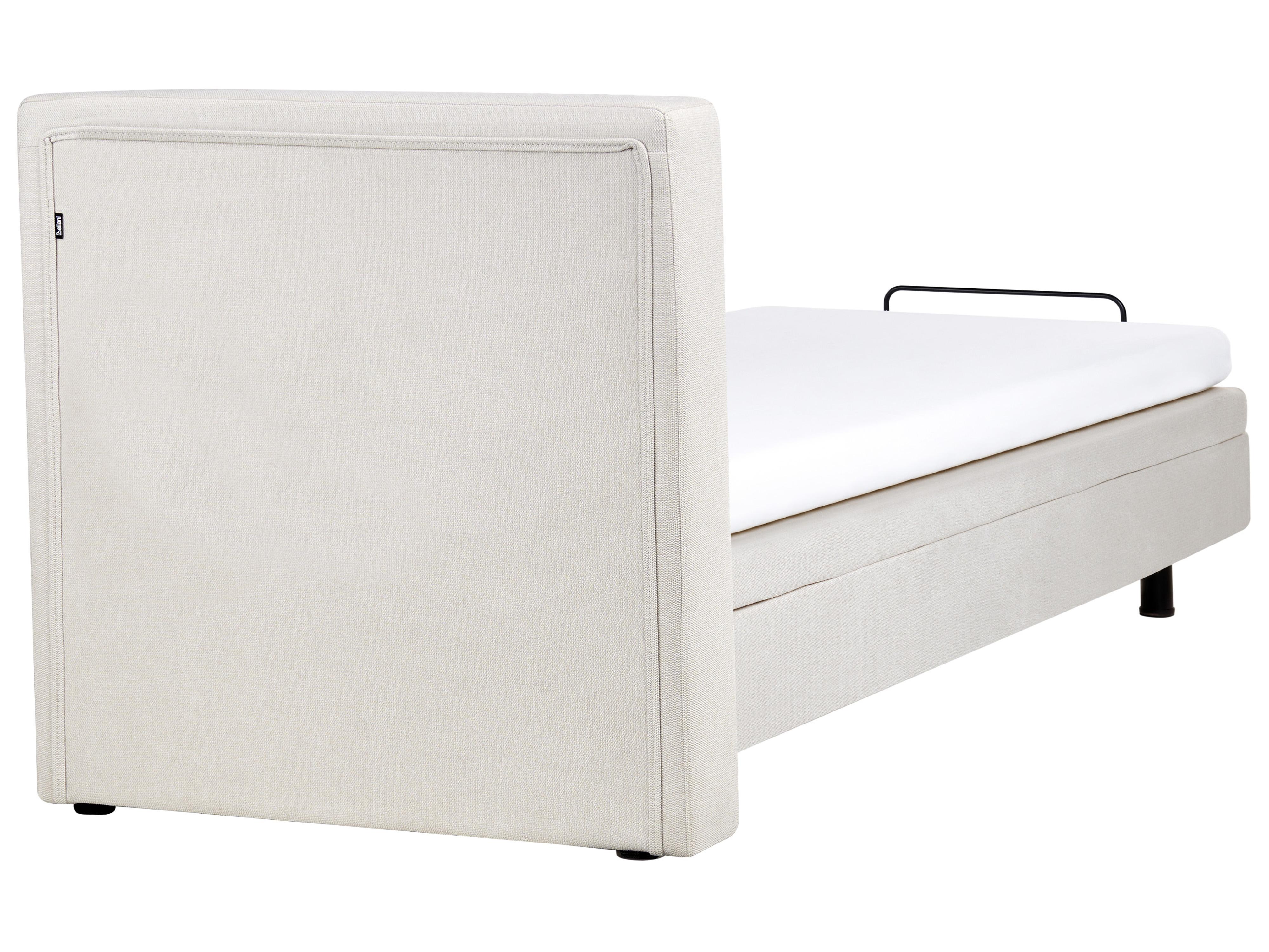 Verstelbaar bed Stof DUKE 90 x 200 cm Lichtbeige