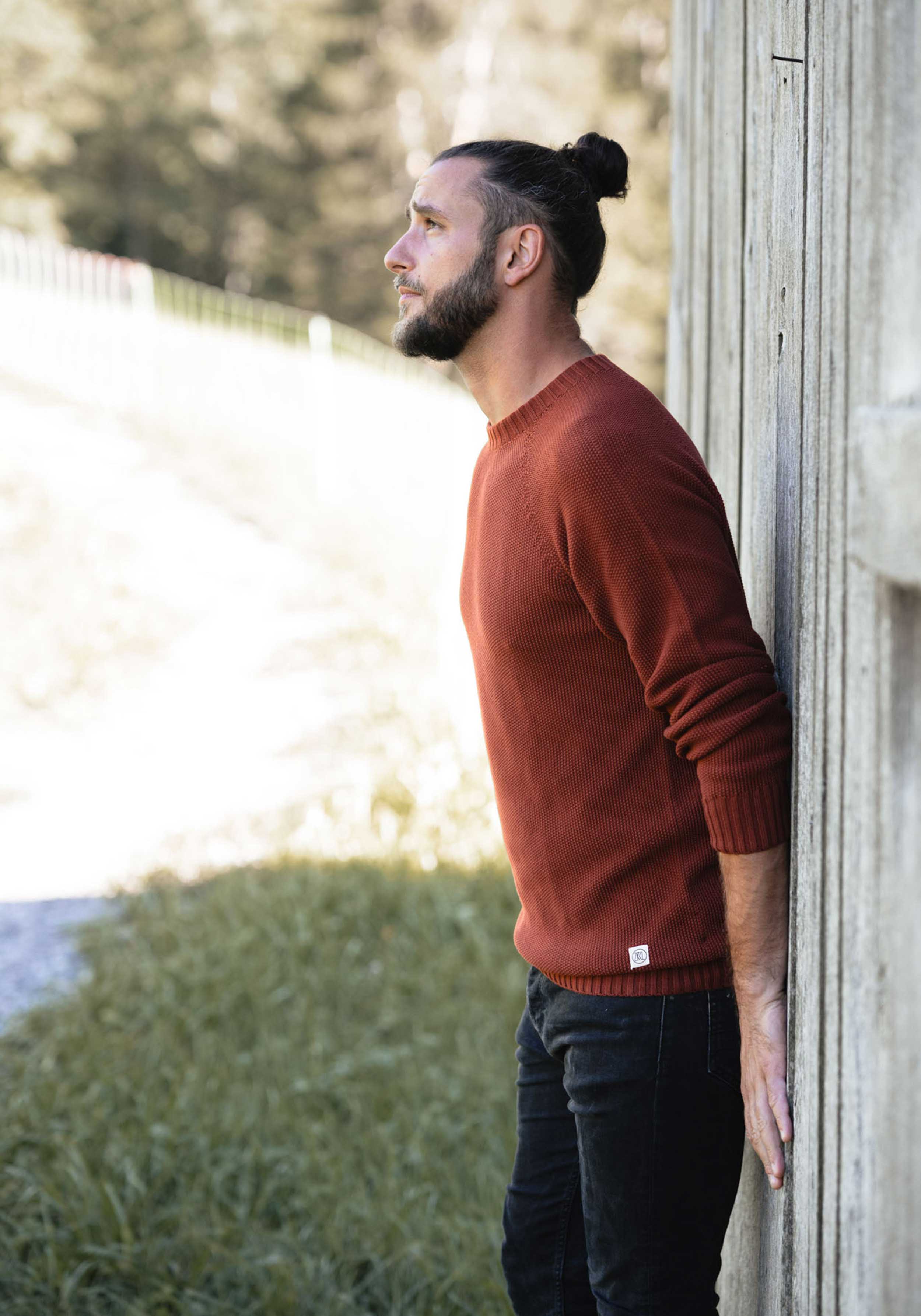 WE ARE ZRCL Herren-Strickpullover Melk Swiss Edition Rost