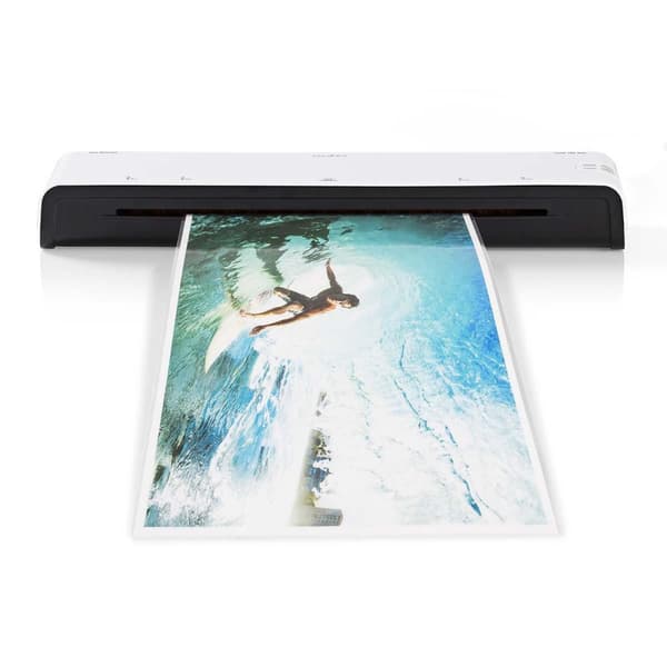 Laminator | Hot & Cold | A3 | 300 mm/min | Slå av automatisk | Nettstrøm drevet | Hvit