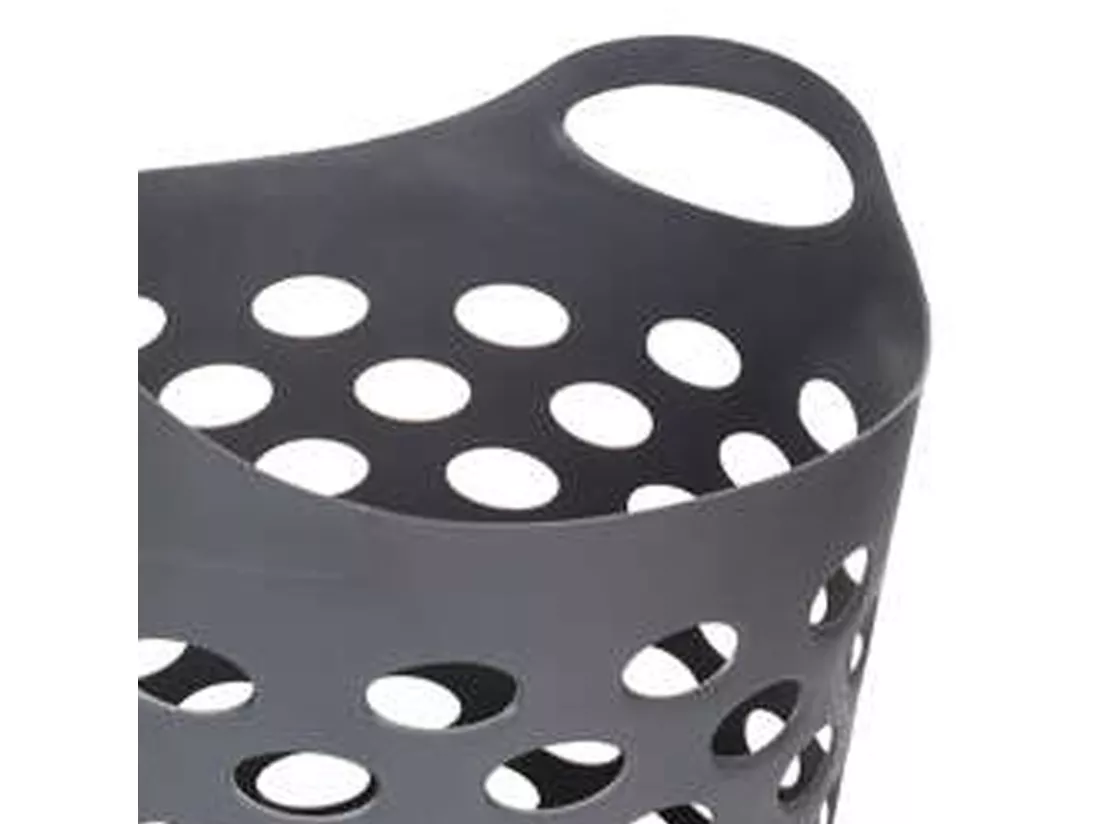 WELL HOME - Panier à linge gris 28 L