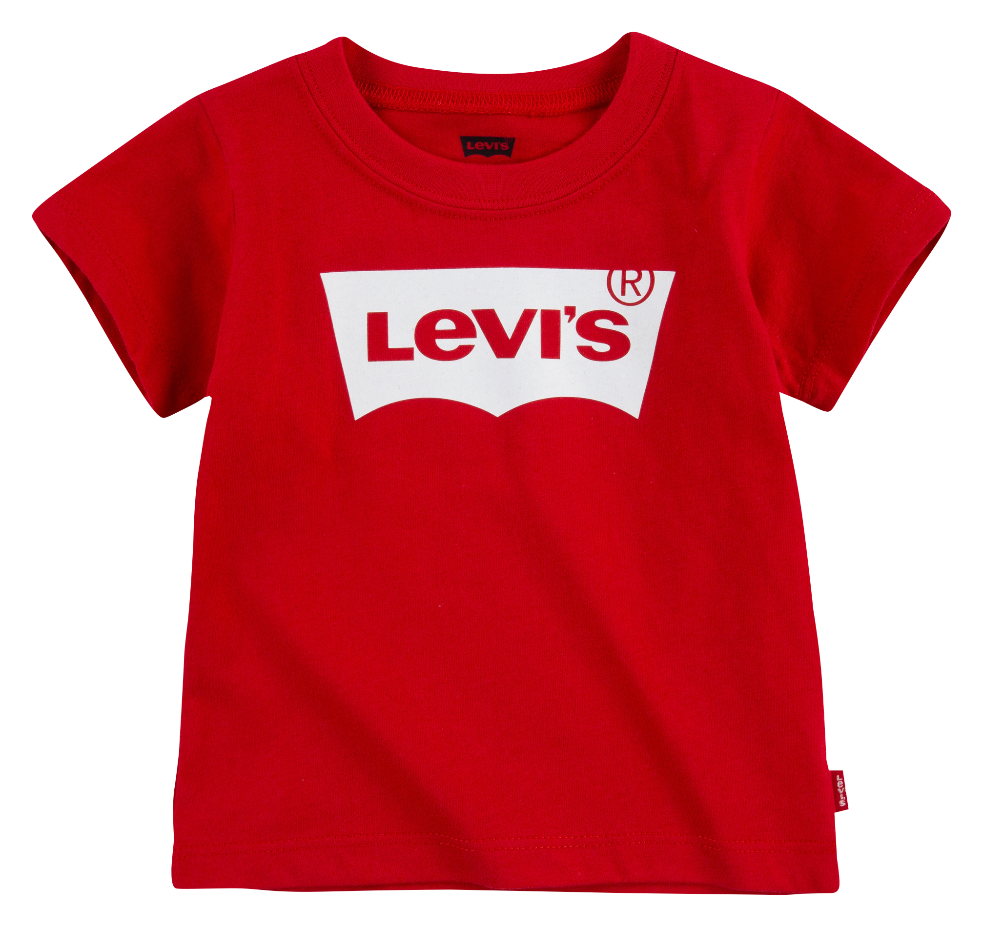 Tee-shirt col rond imprimé en coton mélangé | Rouge