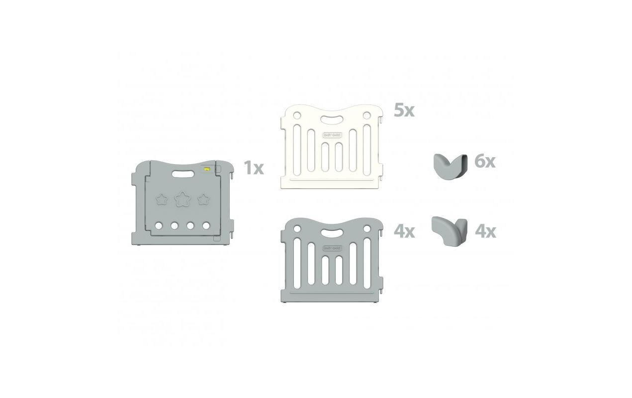 Laufgitter Melange Grey 2.19 m x 1.47 m x 63 cm<br>Spielgitter für Kinder