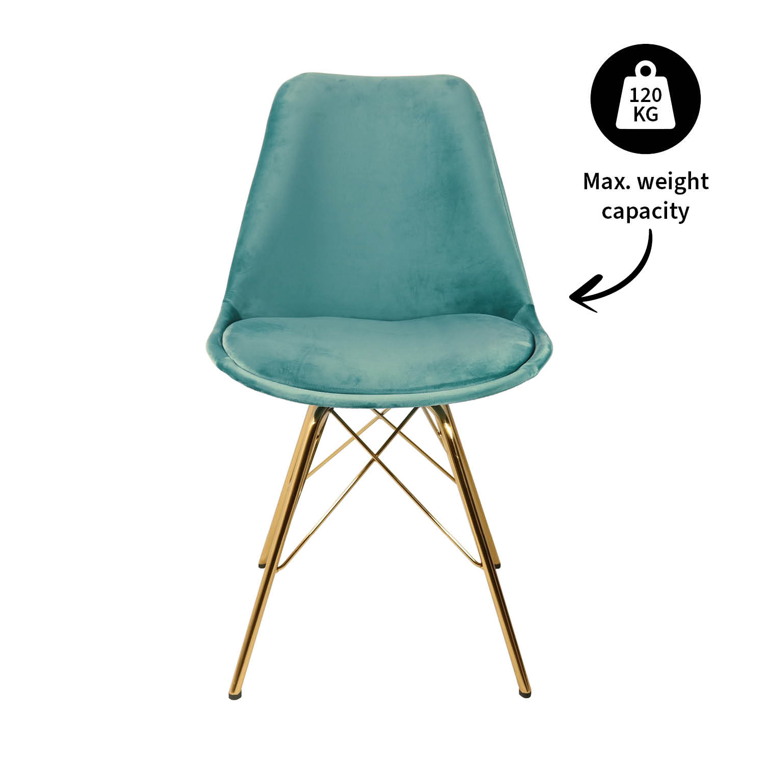 Kick kuipstoel - Velvet mint GL