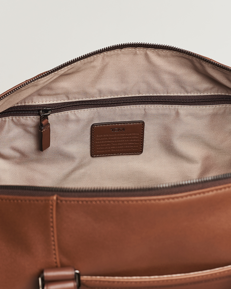 TUMI Harrison Nelson Leather Duffel Cognac