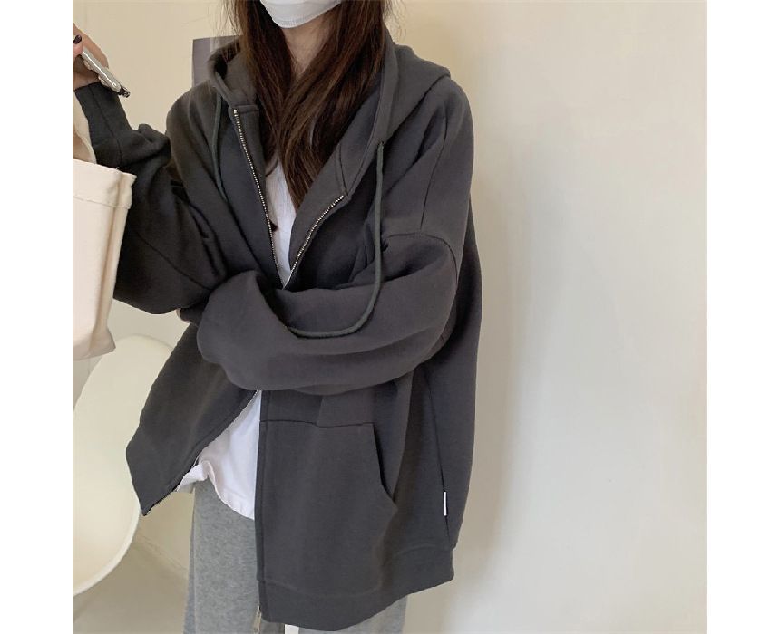 Cossita - Effen hoodie met rits