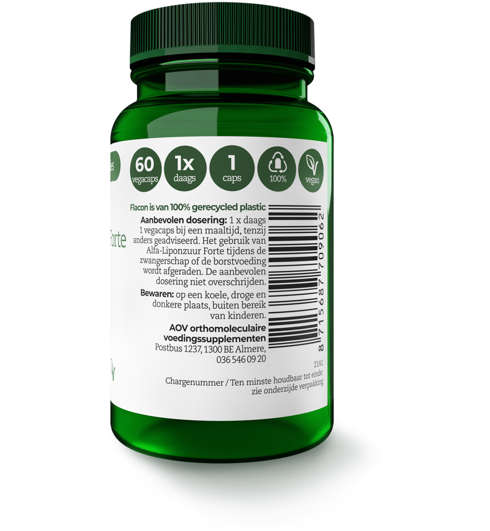 Aov 906 Alfa-Liponzuur Forte (60 vega capsules)