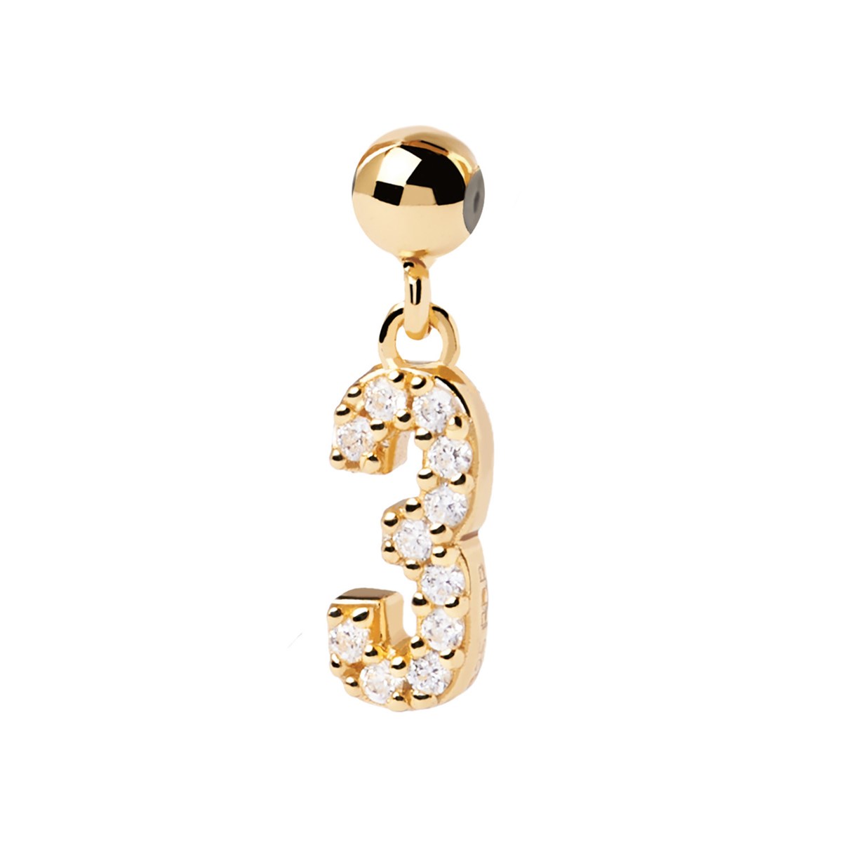 Charm PdPaola Numéro 3 doré
