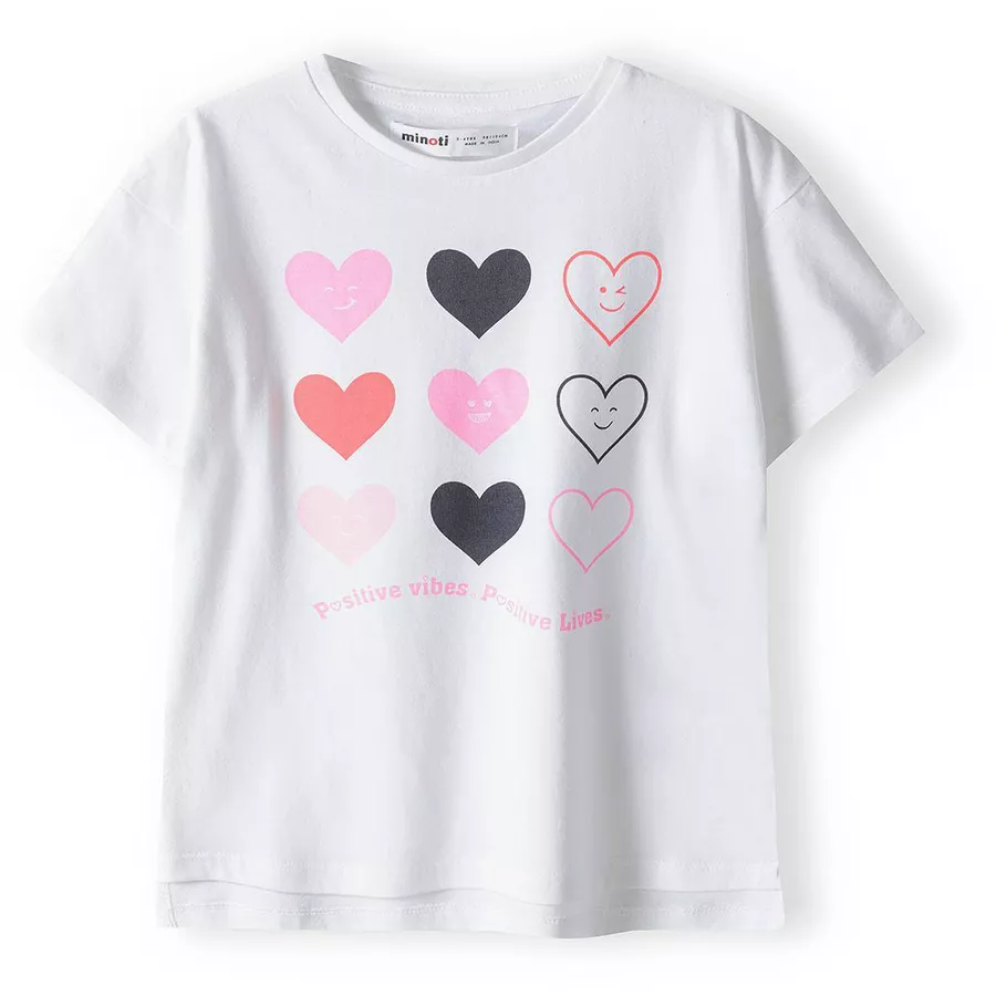 MINOTI T-Shirt und Radlerhose im Set WeißRosa