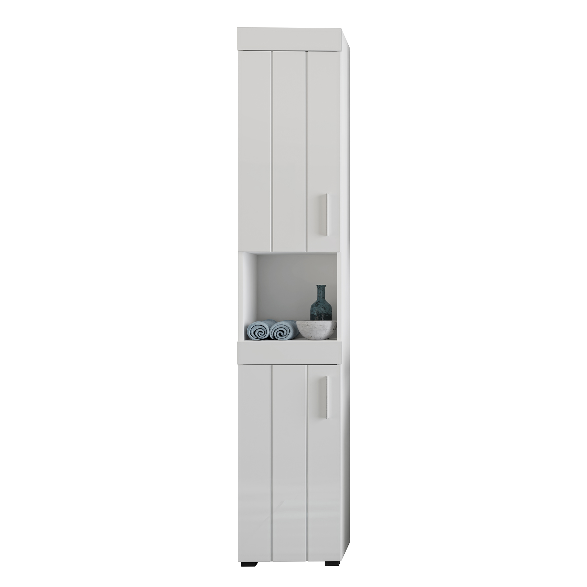 Hochschrank SNOW - weiß Hochglanz-weiß - 36 cm