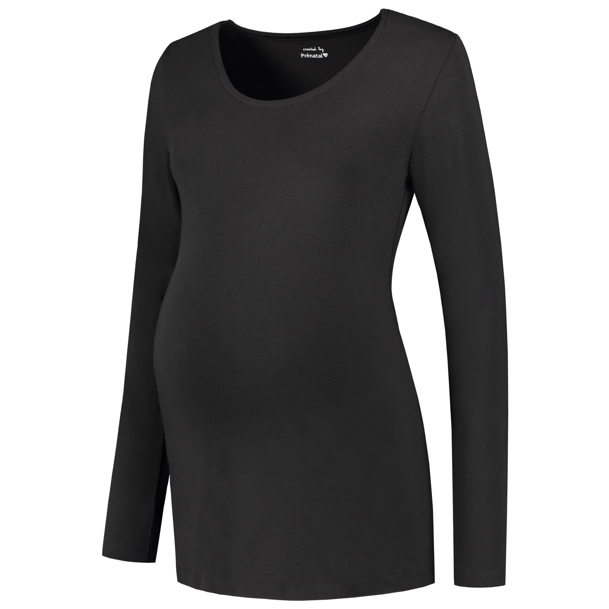 Prenatal zwangerschaps T-shirt lange mouwen  zwart