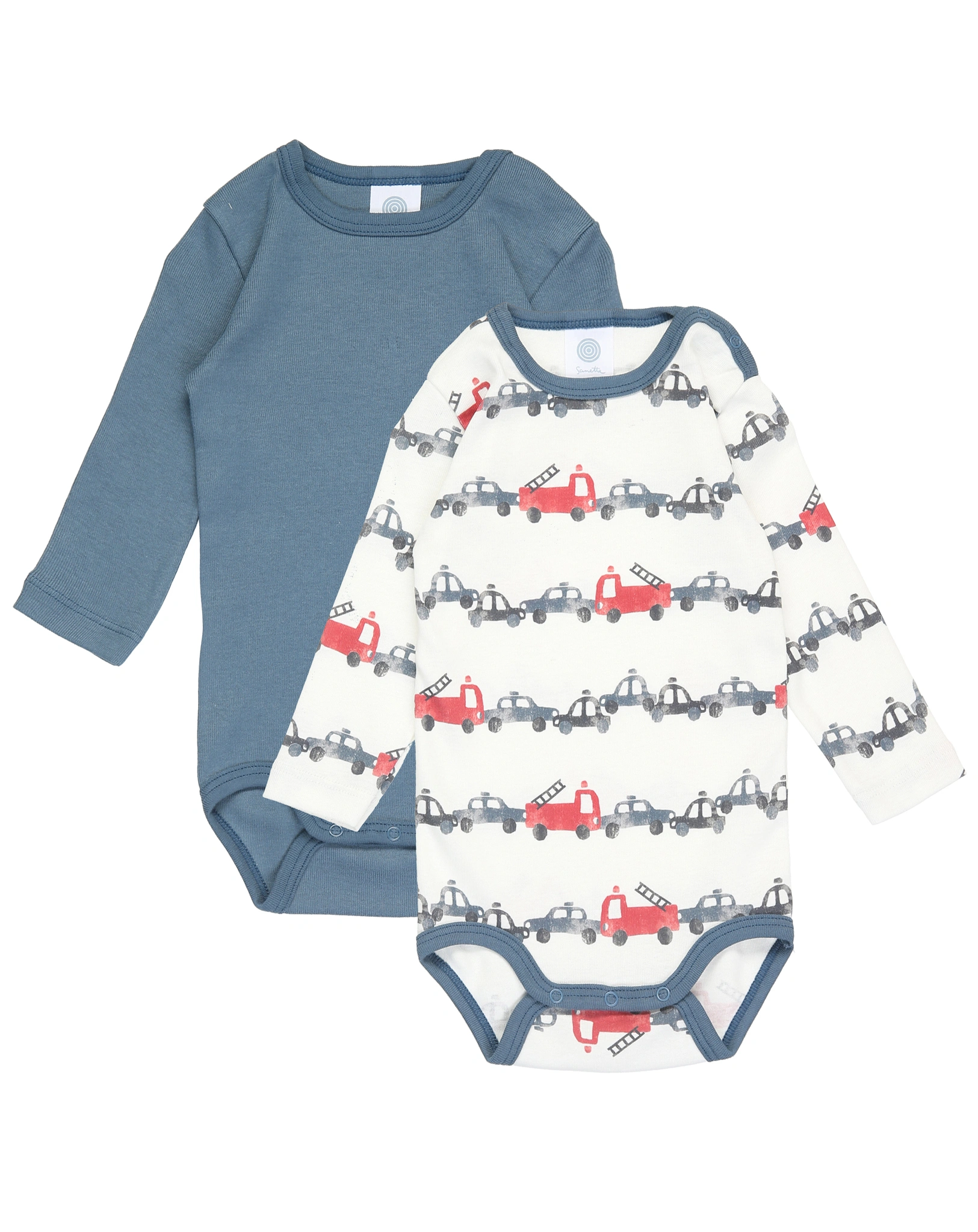 Langarmbody FIRETRUCK 2er-Pack in white pepple