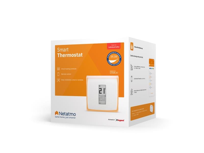 Netatmo Comfort Wandthermostat Raumthermostat Netatmo Smartes Thermostat | Dank dem Smarten Thermostat von Netatmo lassen sich Komfort und Energieeinsparung im Alltag kombinieren