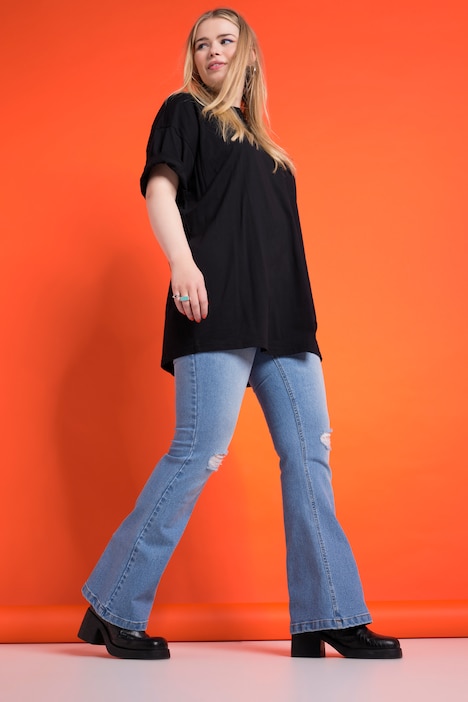 Jeans, Flared Legs, Destroy-Look, 5-Pocket