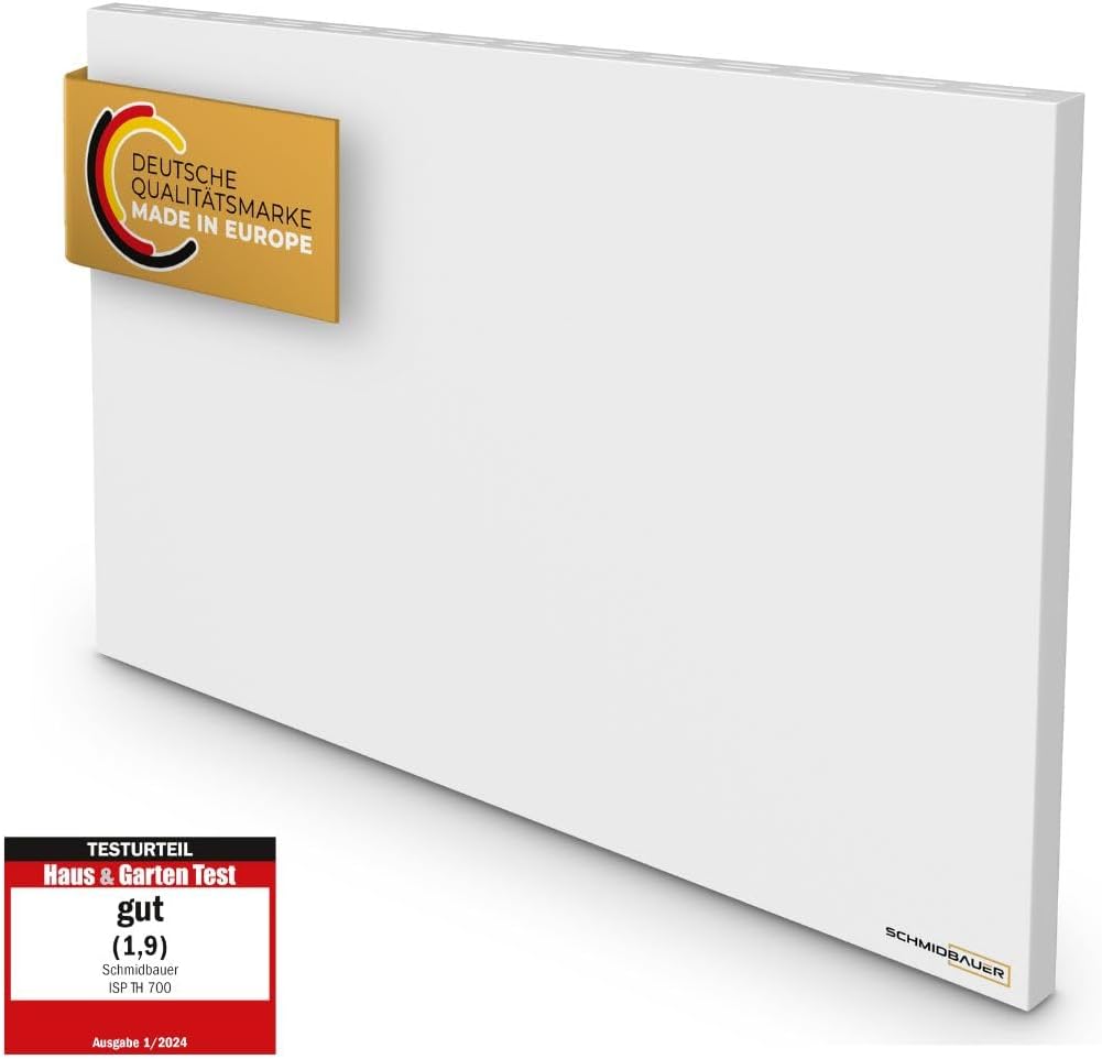 SCHMIDBAUER® Hybrid Pro Hybrid Neu 1000 Watt - das Beste aus beiden Heiztechniken - effiziente Infrarotheizung kombiniert mit bewährter Raumluft-Konvektion - integr. Thermostat