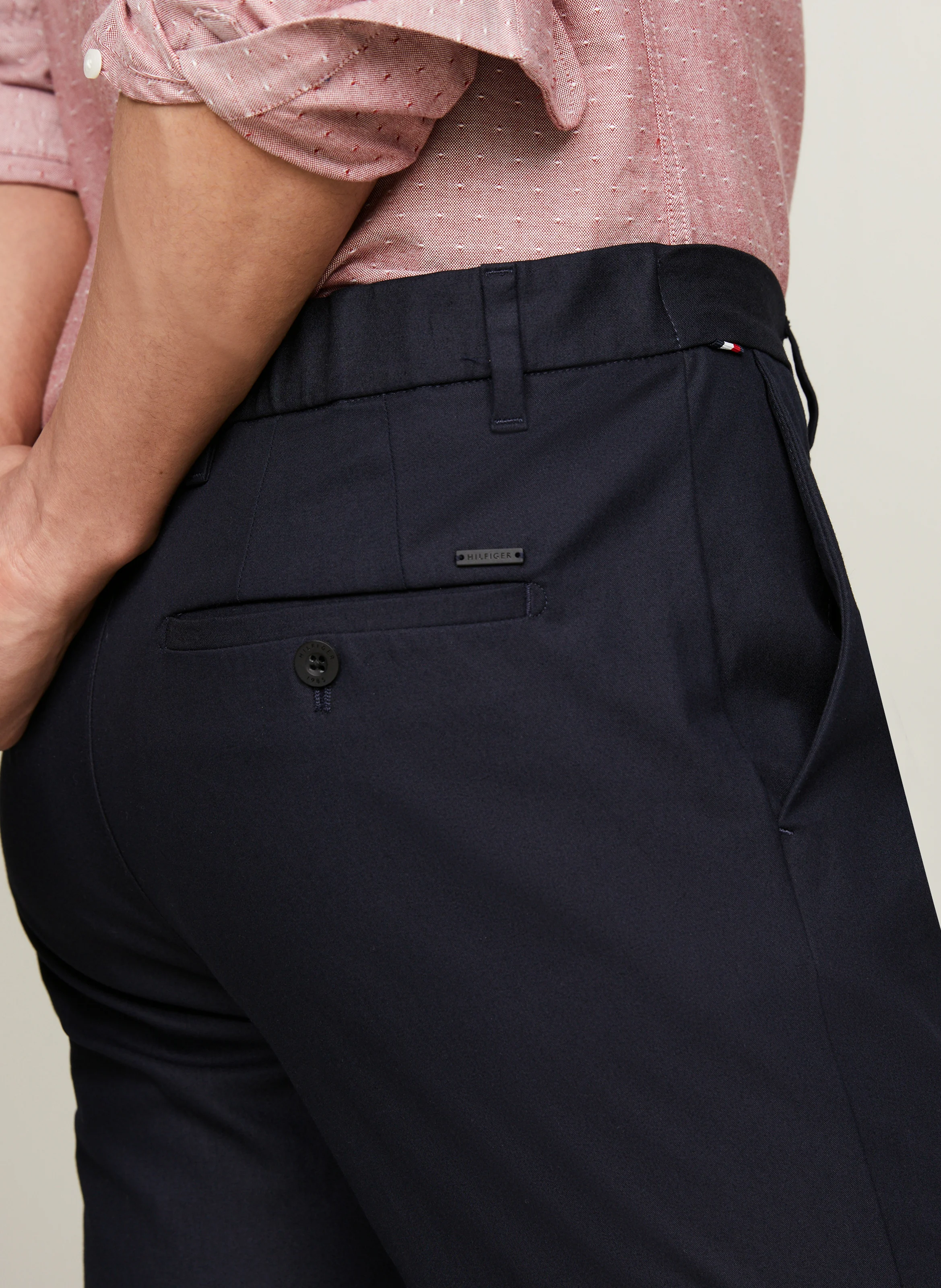 Pantalon droite en coton | Bleu