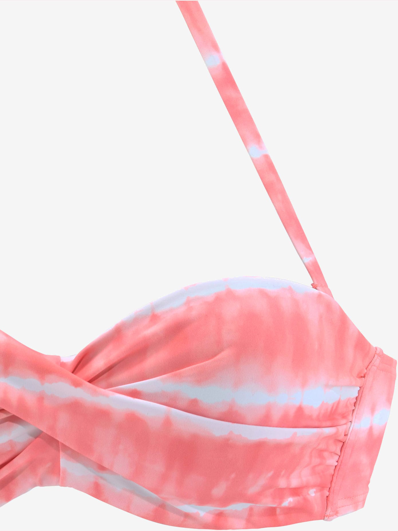 Haut de maillot de bain à armatures imprimé, effet de couleur différent pour chaque pièce