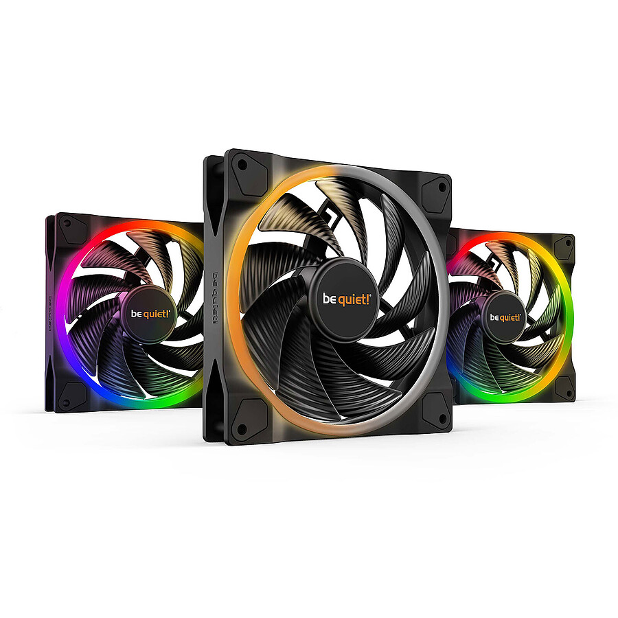 be quiet! Light Wings 140 mm PWM High Speed ARGB - Pack de 3