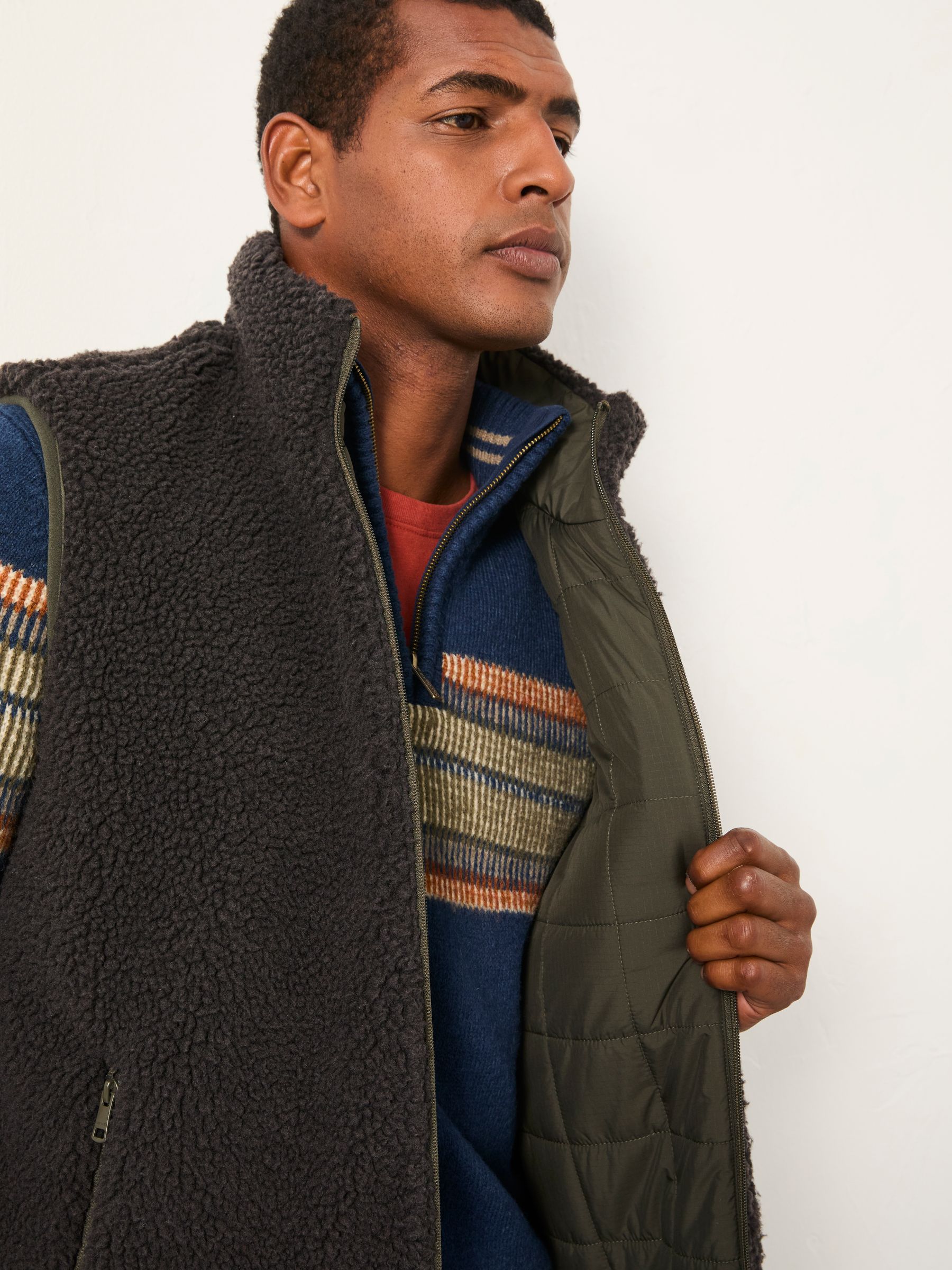 Kakigroen - FatFace 2 in 1 omkeerbare bodywarmer