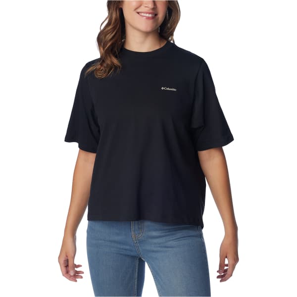 T-shirt COLUMBIA W NORTH CASCADES GRAPHIC SHORT SLEEVE TEE BLACK/SIMPLE GORGE