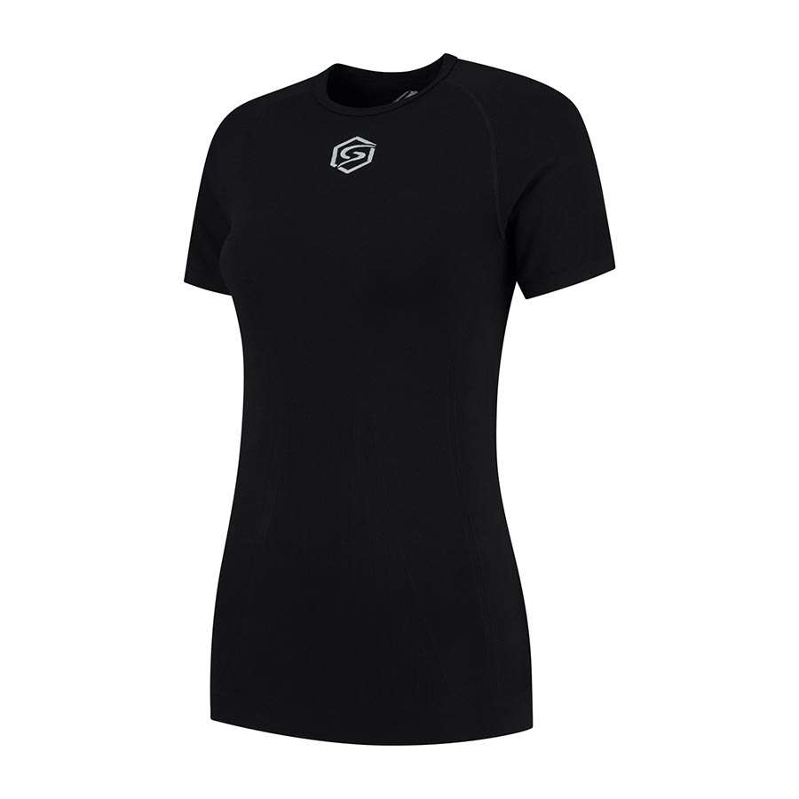 FUTURUM Recycled Ondershirt Korte Mouwen Zwart Dames
