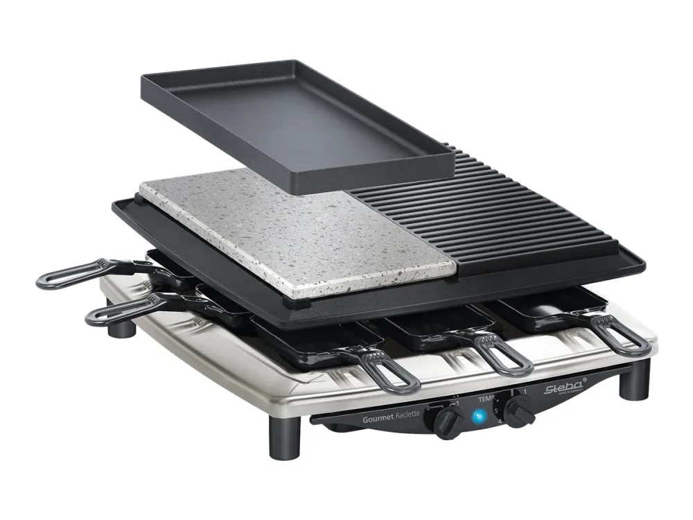 Steba Raclette RC 4 Plus Deluxe Chrome - 1450W